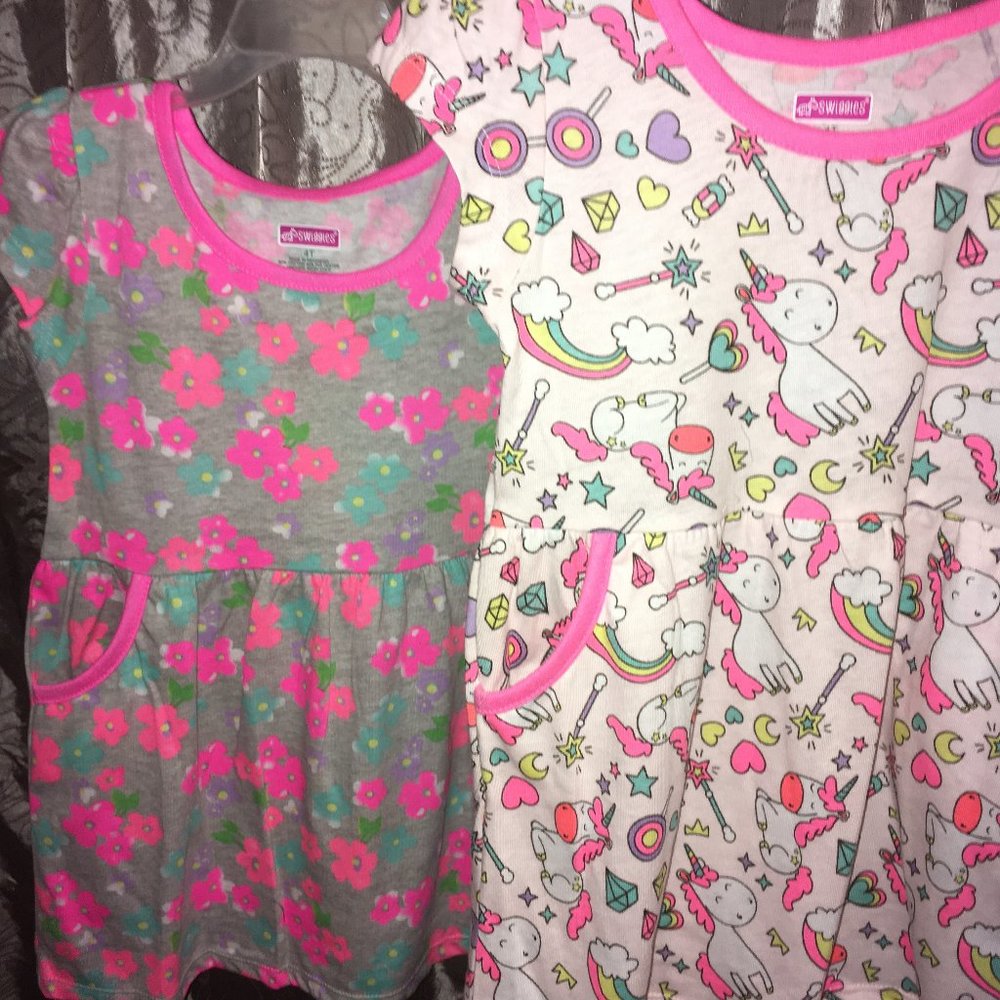 2 Girls Dresses with pockets. NWT